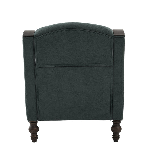 English Elm UNITED Oversized Chaise Lounge Sofa Bed with Solid Wood Arms, High-Resilience Foam, 800lb Capacity and Storage Pockets Emerald W1568S00207