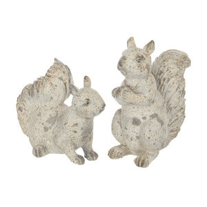English Elm Set Of 2 Rustic Resin Squirrels - Charming Fall Decor For Thanksgiving, Harvest Festivals & More! W2078P246117-GIGA
