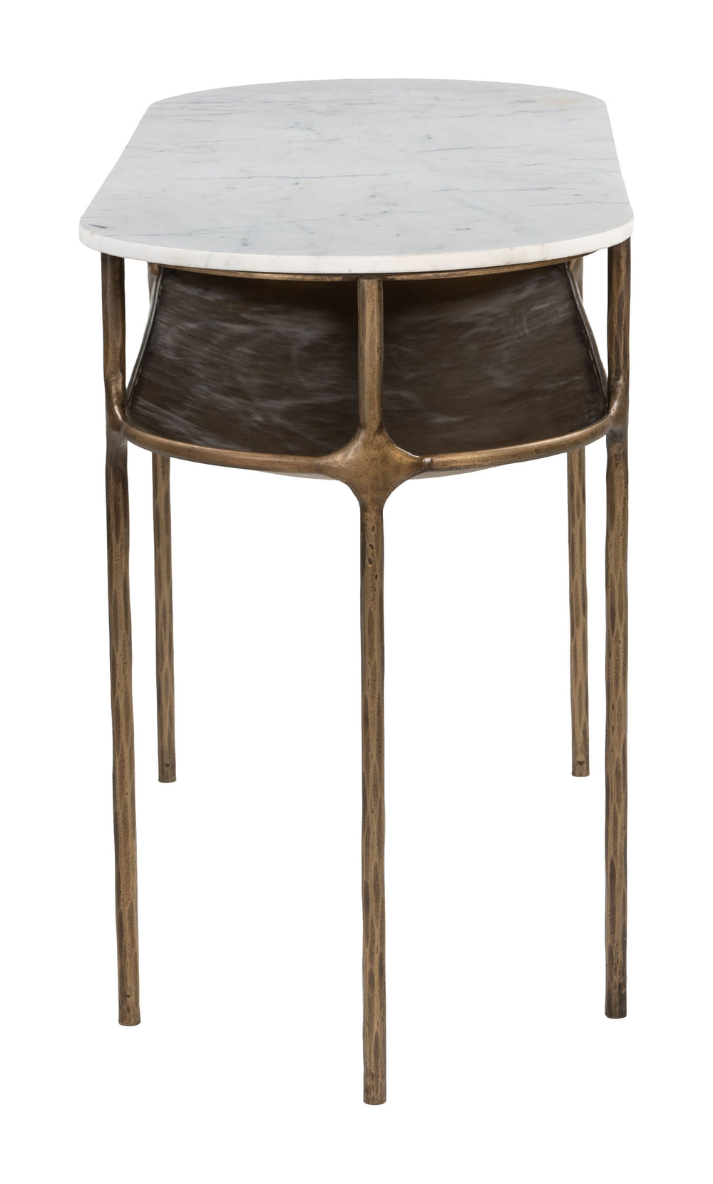 Zuo Modern Bild Console Table: Elegant White Marble & Brass Accents For Modern Living Spaces & Entryways White Natural Marble,Iron 110596-zuo-modern