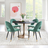 Menlo Dining Chair - Set of 2 Green 109875 Zuo Modern