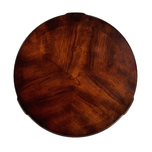 Butler Specialty Thurmond Round Wood Drum Side Table With Elegant Inlays And Hidden Storage For Clutter-free Living Dark Brown Poplar Hardwood Solids,Cherry Veneer,Resin,Fiberboard 584024-butler