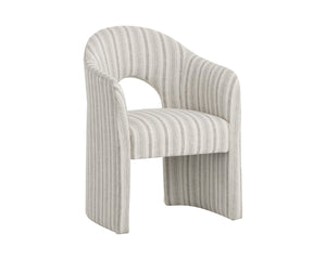 Sunpan ANAYA Dining Armchair - Timeless Comfort and Style with Elegant Arched Silhouette for Versatile Use Cream 112571