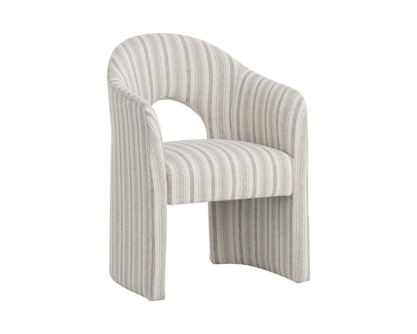 Sunpan ANAYA Dining Armchair - Timeless Comfort and Style with Elegant Arched Silhouette for Versatile Use Cream 112571