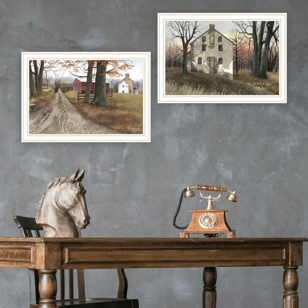 English Elm Trendy Decor 4u Billy Jacobs Two Piece Pastoral Framed Wall Art Set Farmhouse Prints B067P254115