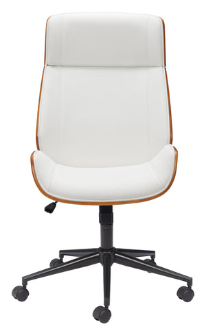 Zuo Modern Flex High Back Office Chair – Stylish Modern Design For Home Or Office, Premium Quality & Comfort White 100% Polyurethane,Plywood,Steel 110560-zuo-modern