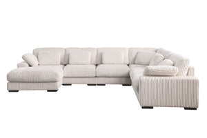 English Elm Elodie Corduroy Modular Sectional Sofa with Left Chaise for Spacious Living Rooms B2749S00262