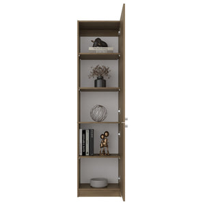 English Elm Home Vertical Freestanding Bookcase with Open Shelving and Enclosed Lower Cabinet B200P465725