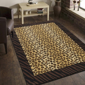 English Elm Tribes Multi 5'3" X 7'3" Durable Animal Print Area Rug - Stylish, Stain-Resistant, Low Profile Comfort B186P316769-GIGA