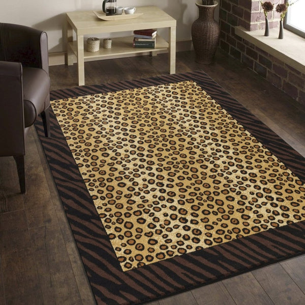 English Elm Tribes Multi 5'3" X 7'3" Durable Animal Print Area Rug - Stylish, Stain-Resistant, Low Profile Comfort B186P316769-GIGA