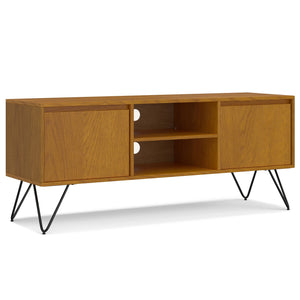 English Elm Hunter Tv Media Stand - Stylish Oak Veneer With Industrial Design, Storage & Cable Management B136P158735