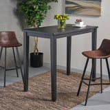 Christopher Knight Home® Contemporary Acacia Wood Bar Table, Dark Gray Finish - Elegant Design for Small Spaces