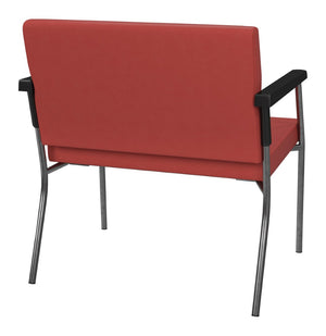 OSP Home Furnishings Bariatric Big and Tall Guest Chair with Reinforced Metal Frame for Waiting Rooms Lipstick BC9603-R100
