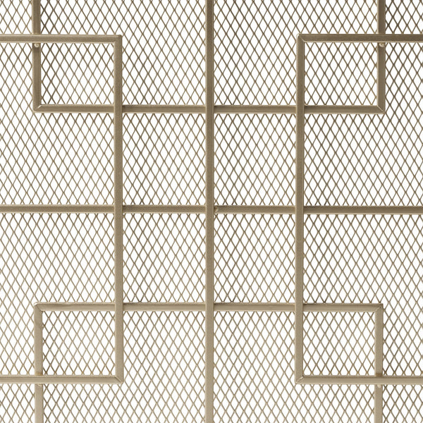 English Elm Christopher Knight Home® - FIRE Dorothy Modern Single Panel Iron Screen with Geometric Mesh Shield — Elegant Hearth Protection Gold 65178.00