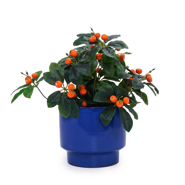 English Elm 3 Pieces Ceramic Flowerpot Set - Handcrafted Antique Blue-Green Planters For Indoor & Outdoor Use W3273P321546