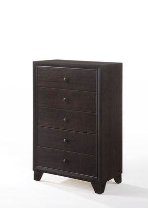 English Elm Madison Sleek Espresso Finish Dresser with Modern Minimalist Frame, Wooden Legs and Smooth Drawers Espresso 51 L x 20 W x 34 H B2726P257347
