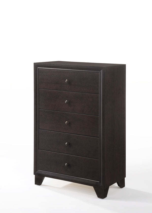 English Elm Madison Sleek Espresso Finish Dresser with Modern Minimalist Frame, Wooden Legs and Smooth Drawers Espresso 51 L x 20 W x 34 H B2726P257347