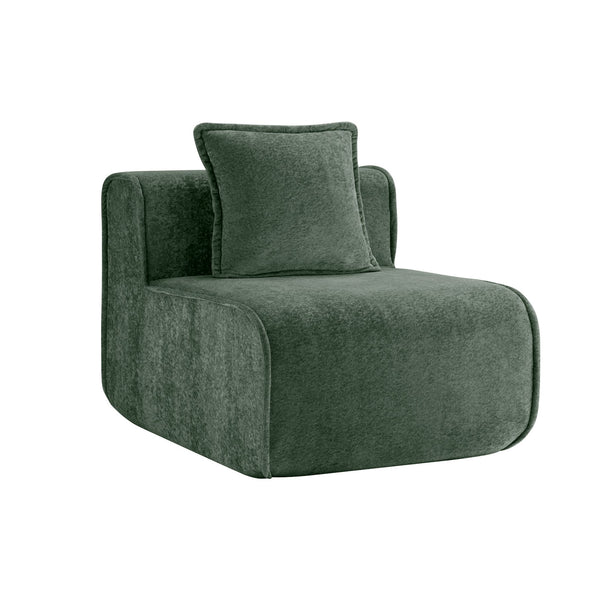 English Elm Harrison Armless Velvet Sofa In Rich Green - Modern Comfort, Elegant Design, No Assembly Needed! W3041P386600
