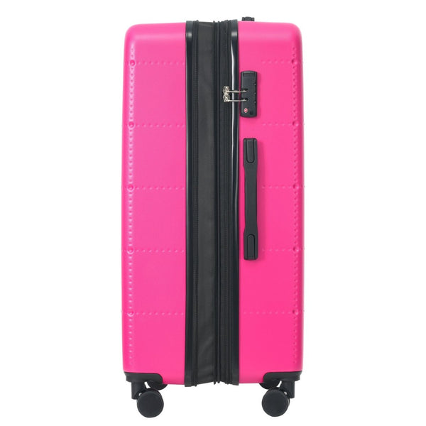 English Elm Luggage 5 Piece Hardside Abs Set with Front Access Carry on and Tsa Spinner Wheels Pink N732P391557F