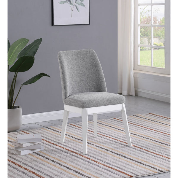 English Elm Rupert Light Grey Upholstered Dining Side Chair Set of 2 — Tall Curved Backs, Plush Seats, Durable Fabric Comfort B062P299821