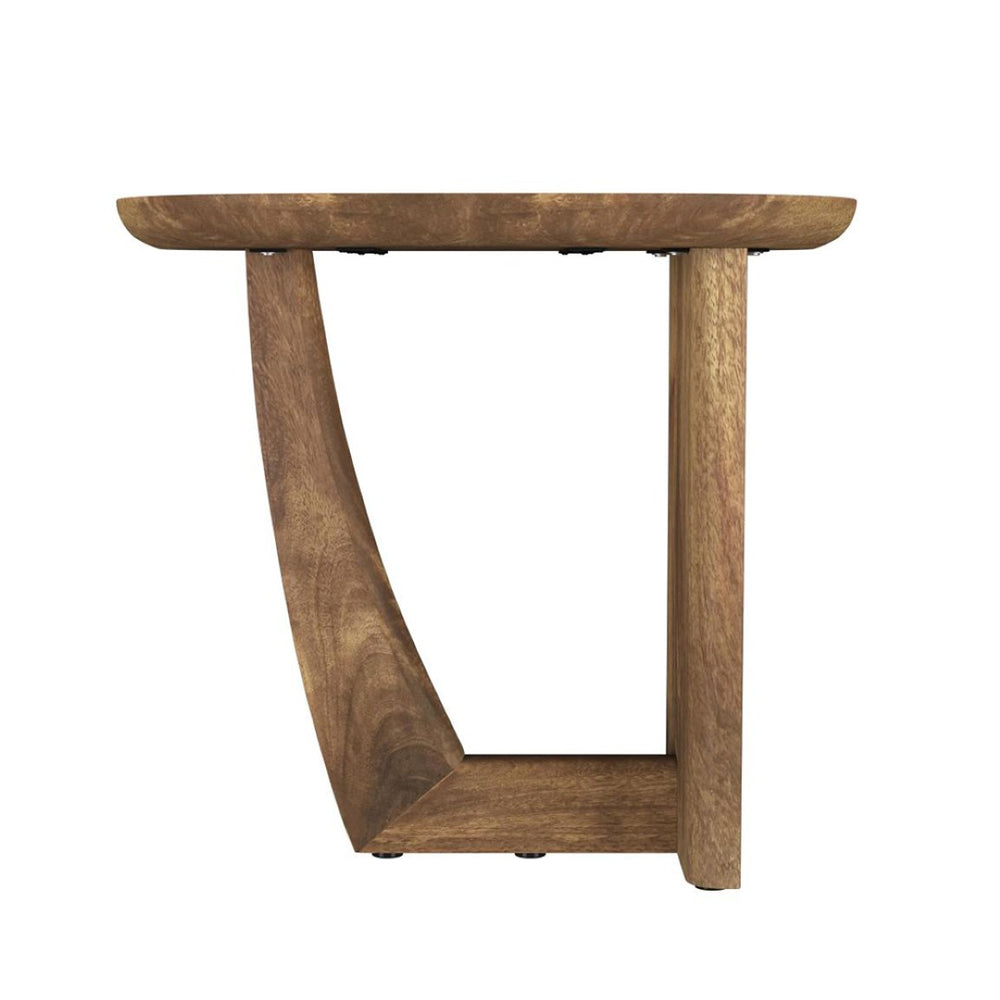 English Elm Oval Mango Wood Accent Table – Sculpted Brown Design For Modern Living Room, Entryway & Den Use B016P384762-GIGA