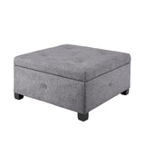 Madison Park Aspen Transitional Soft Close Storage Ottoman FPF18-0256 Charcoal