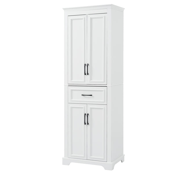 English Elm 70.8" Freestanding Bathroom Vanity with Soft-Close Doors, Adjustable Shelves, Anti-Tip Safety & Sleek Handles N729P335558K