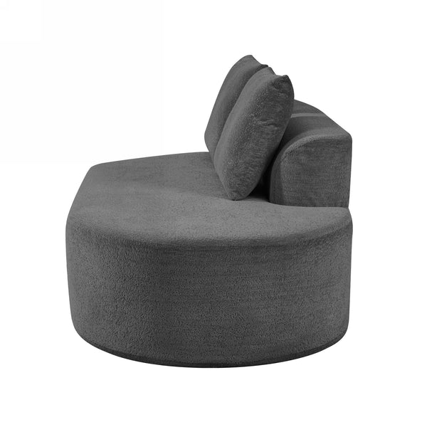 English Elm Christopher Knight Home® - 116" Modern Curved Sectional Sofa with Plush Pearl Upholstery, High-Density Sponge, Chaise Lounge Seating Harmony Charcoal grey N767P263923C