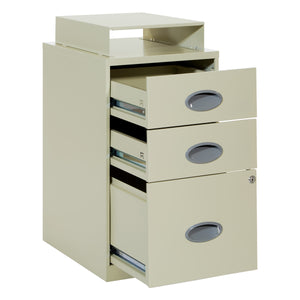 OSP Home Furnishings Metal File Cabinet Tan