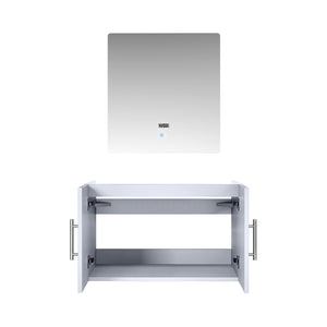 English Elm Glossy White Bath Vanity Set With 30-Inch Led Mirror, Modern Design & Easy Installation For Any Space B2731S00495