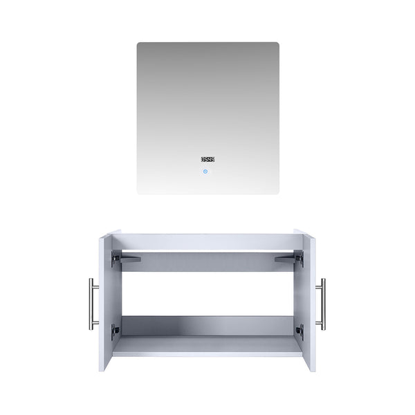 English Elm Glossy White Bath Vanity Set With 30-Inch Led Mirror, Modern Design & Easy Installation For Any Space B2731S00495