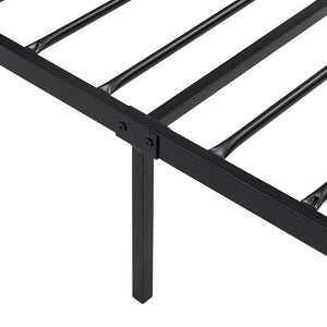 English Elm Twin Sturdy Metal Bed Frame for Twin Mattress — Quiet, Tool-Included Assembly, No Box Spring Needed, 300LB Capacity Black 43.7 L x 24 W x 3.35 H W2297P347753