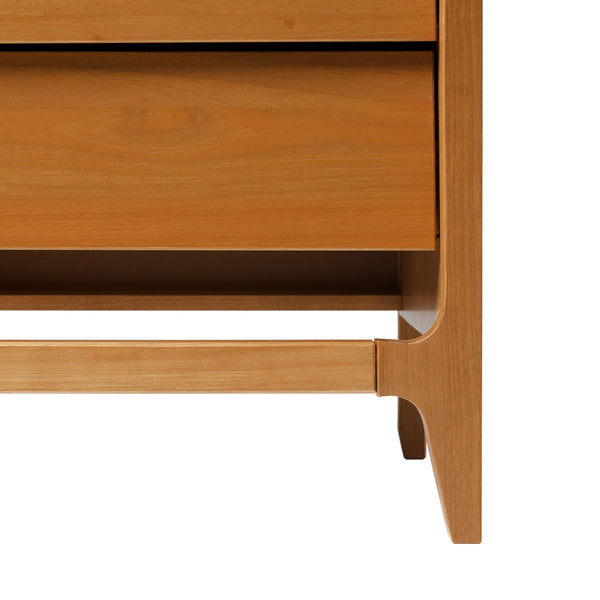 English Elm Walker Edison - Scandi Caramel Solid Pine Nightstand with Angled Drawer Fronts, Minimalist Modern Design, Sustainable Wood B185P168966