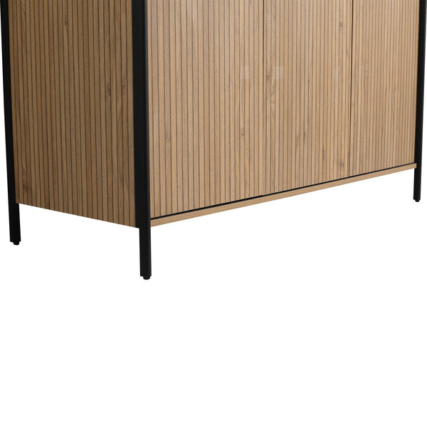 English Elm 48" Freestanding Bathroom Vanity with Integrated Basin Design, Soft-Close Hinges, Adjustable Shelf, Water-Resistant Finish W999P251008