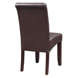 OSP Home Furnishings Parsons Dining Chair Cocoa Faux Leather