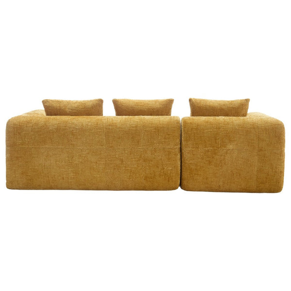 English Elm United Modern Chenille 98.42-Inch Modular L-Shaped Sectional Sofa With Chaise & Side Pockets W1568S00147-GIGA