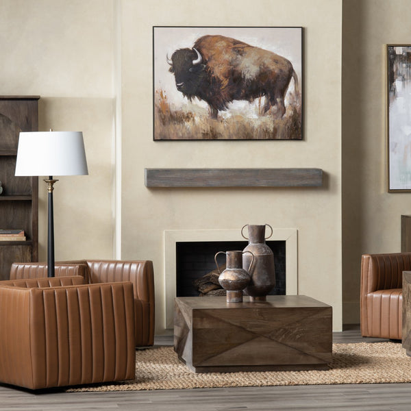 Crestview Collection Bolting Bison Wall Decor - Stunning Crestview Art Piece From China To Elevate Your Home Aesthetic   Cvtop3404