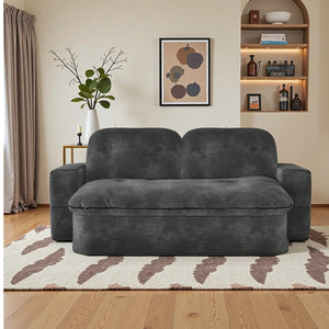 English Elm 2-In-1 Convertible Modular Sofa Bed - Space-Saving, Memory Foam Comfort For Living Room Or Studio W3653P355608