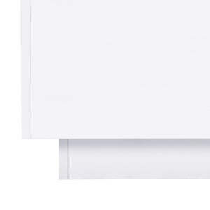 English Elm On-Trend Square High Gloss Coffee Table With 16-Color Led Lights, Modern Glass Top For Living Room N721P191980K-GIGA