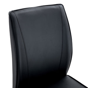 English Elm Luxury Arch Chair Set Of 8 - Stylish Black Pu Upholstered Dining Chairs With Ergonomic Support W1151S03065