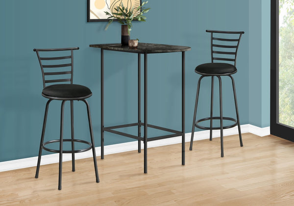 English Elm Home Bar Table - Modern Grey Marble Laminate Pub Table, Compact Design For Small Spaces & Dining B2710P219006