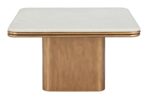 Zuo Modern Cher Coffee Table: Versatile Faux Terrazzo & Steel Design For Modern Living Rooms & Hospitality Spaces White Terrazzo,Steel 110324-zuo-modern