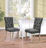 OSP Home Furnishings Preston Dining Chair  - Set of 2 Charcoal