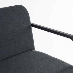 English Elm Set Of 2 Stylish Dark Gray Upholstered Counter Height Bar Stools With Armrests For Modern Dining W1901P225274-GIGA