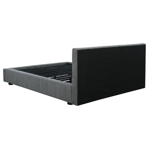 English Elm Weselyn Graphite Upholstered Platform Bed - Modern Comfort With Padded Headboard & No Box Spring Needed B062S00987-GIGA