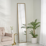 Christopher Knight Home® - Noble House - Smythe Contemporary Rectangular Leaner Mirror, Brushed Brass