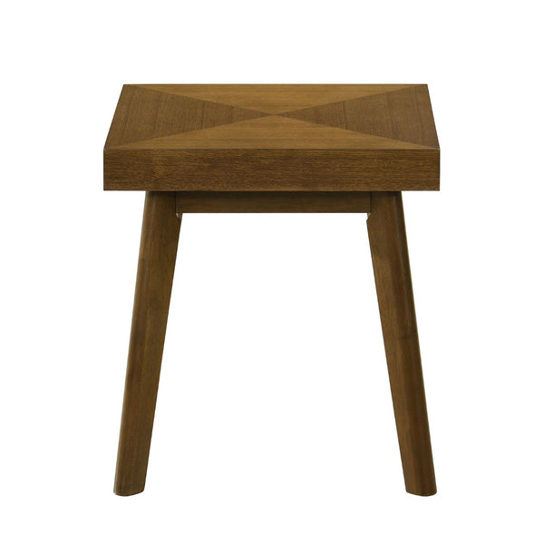 English Elm Square Wood Side Table - Mid-Century Modern Walnut Brown Accent Table For Stylish Living Spaces B016P370666-GIGA