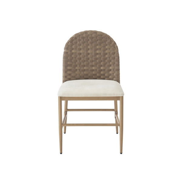 English Elm 7 Piece Oval Rubberwood Dining Set Rattan Back Chairs Walnut Finish Seats Six N762P396360D_N762P329084D6