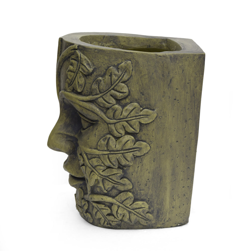 English Elm Christopher Knight Home® - MGO Antique Green Garden Urn Planter – Cast Stone Magnesium Oxide, Weather-Resistant, Ready-to-Use Decor 65279.00GRN