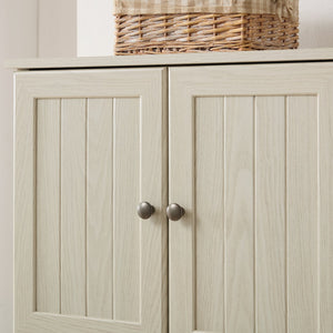 English Elm 72.4" Tall Storage Cabinet with 8 Doors and 4 Shelves, Elegant Oak Finish Freestanding Organizer for Entryway White W1758P300142