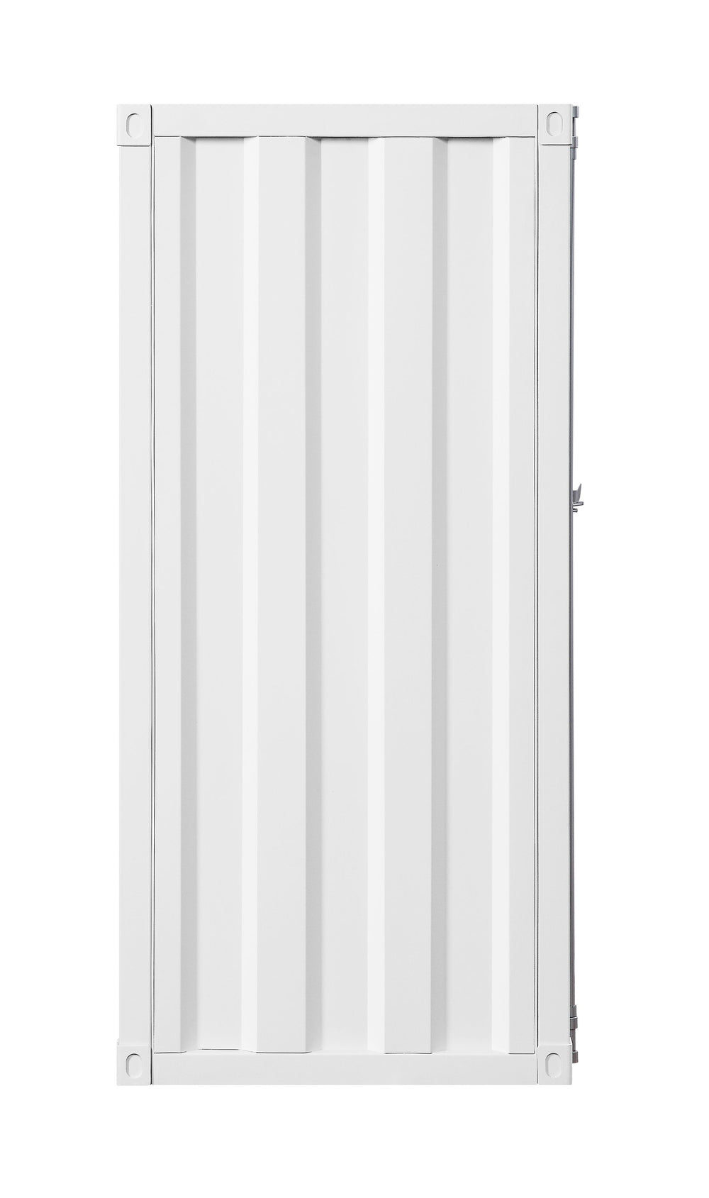 English Elm White 1-Door Chest Container-Lock Style with 5 Compartments, 4 Metal Shelves, Rugged Iron Storage (48"x28"x22") B062P209020